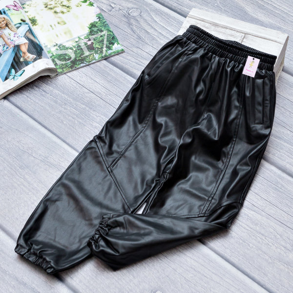 Брюки кожаные (Черный)